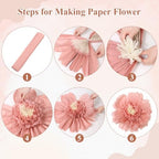 31.5''-23.6''-15.7'' Large Tissue Paper Flowers Giant Flowers Decorations - Image 4