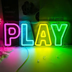 SYLHOME Play Led Neon Light Sign Colorful Kids Room Playroom Wall Decor - Image 5