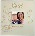 Personalized Baby Boy Photo Album with Name and Date – Custom Elephant Design Keepsake Memory Book for Newborn or Baby Shower by GiftsForYouNow