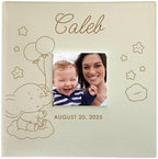 Personalized Baby Boy Photo Album with Name and Date – Custom Elephant Design Keepsake Memory Book for Newborn or Baby Shower by GiftsForYouNow