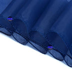 MDS Pack of 100 Organza Chair Sashes for Wedding & Event Décor – Navy Blue - Image 4