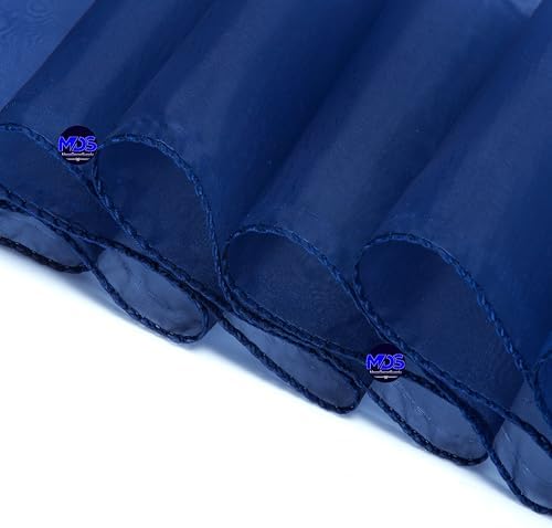 MDS Pack of 100 Organza Chair Sashes for Wedding & Event Décor – Navy Blue - Image 4