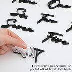 24 Pcs Black Acrylic Cursive Wedding Table Numbers 1-24 - Image 3