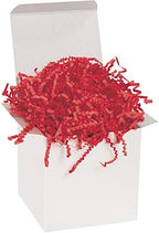 Box USA Red Crinkle Paper Filler (10lb) - Shredded Paper for Basket Stuffing, Shipping, Packaging, Confetti, Crafts & Holidays - Crinkle Cut by BOXUSA