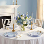 WDF Partyware 175PCS Blue Plates Disposable - Baby Blue Plastic Plates - 25Guests Plastic Dinnerware with Rolled Napkins for Wedding/Birthday/Baby Shower - Image 5