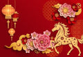AOFOTO 10x6.5ft Happy Chinese New Year Backdrop China Spring Festival Lunar Year of The Horse Decoration Banner Paper Cut Flowers CNY Lanterns 2026 Background Party Supplies Photoshoot Studio Props by AOFOTO