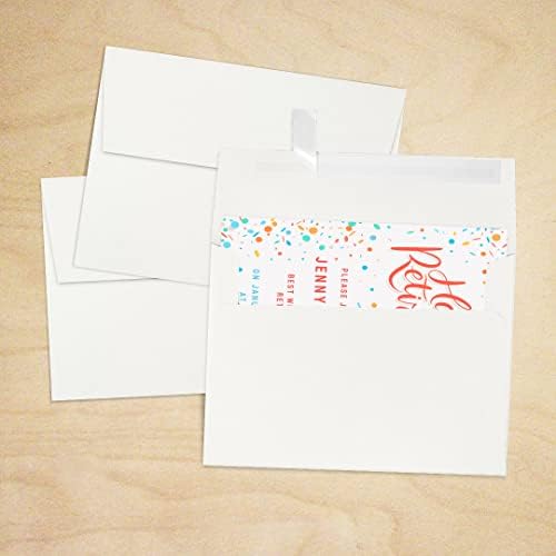 LUXPaper A7 Invitation Envelopes | Peel & Press | 5 1/4" x 7 1/4" | Natural White | 80lb. Text | 100% Cotton | 500 Qty - Image 7