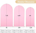 White Pink Arch Backdrop Cover Set of 3 Wedding Arch Covers Stretchy Backdrop 7.2FT 6.6FT 6FT Decorations Baby Shower Bridal Shower Photo Birthday Party Arch Stand Cover Spandex - Image 5