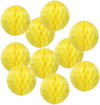 PATIKIL 10pcs 14" Honeycomb Balls Tissue Paper Pom Poms, Party Hanging Paper Honeycomb Balls Decoration for Birthday Wedding Home Backdrop Decor, Yellow by PATIKIL