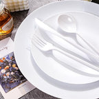 EjonirInjonir 150pcs Heavy-Duty White Plastic Plates for Party Serves 30 - Image 3