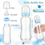 TrelaCo Blue Elephant Cool Baby Shower Games Bottle Chug Sign Wooden Elephant Theme Gift Sets Gender Reveal Party Favors and 12 Pcs Baby Bottle Shower Favor for Games Gender Reveal - Image 3