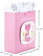 Hallmark 15" Extra Large Gift Bag with Tissue Paper (Sweet Little Princess Fox) for Baby Showers, Kids Birthdays, and More (Pack of 3) - Image 2