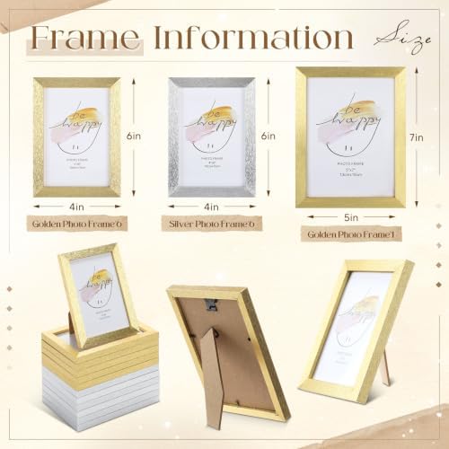 Mifoci 15 Pcs Wedding Frame for Seating Chart Board Display, Gold Silver Welcome Please Find Your Seat Sign, 6 & 7 Inch Frame Table Seating Chart Display for Baby Shower Wedding Reception Decorations - Image 2