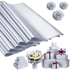 500 Sheets Silver Tissue Paper Bulk 15 x 20 Inch for Rosh Hashanah Gifts by Qilery