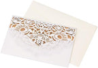 FOMTOR Laser Cut Wedding Invitation Cards Set w/Envelopes & Inserts & Seals – for Wedding, Bridal Shower, Graduation, Birthday Party, Engagement, Anniversary White 50Pcs - Image 5