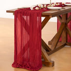 Cheesecloth Table Runner Fall Boho Wedding Birthday Party Home Decor - Image 2