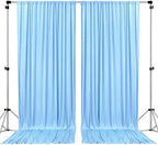 AK TRADING CO. 10 feet x 8 feet IFR Polyester Backdrop Drapes Curtains Panels with Rod Pockets - Wedding Ceremony Party Home Window Decorations - Light Blue by Fabrics%7CEventDecor%7CCrafts%7CUpholsteryFoam