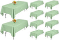 Showgeous 60x102 Inch Sage Green Rectangle Tablecloth 10 Pack Fit 6FT Table by Showgeous