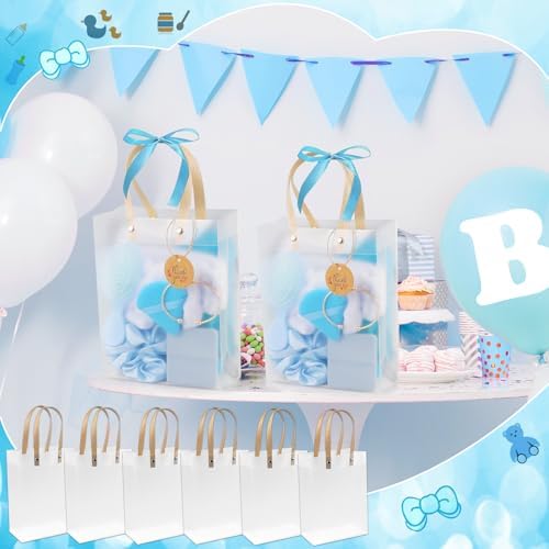 6 Sets Blue Baby Shower Prizes for Game Winners Baby Shower Favors Gifts Headband Hair Brush Jewelry Box Compact Mirror Powder Puff Hair Tie Hair Claw Gift Bag Baby Shower Bridal Shower - Image 4