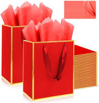 Addblu 50 Pack Bulk Luxury Gift Bags with Handles & 50 Tissue Papers by Unknown