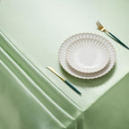 6 Pack Satin Table Cover Rectangle, 60 x 84 Inches, Sage Green - Image 3