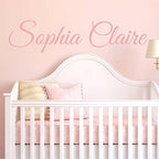 Fancy Cursive Single Personalized Custom Name Vinyl Wall Art Decal Sticker 50" W, Girl Name Decal, Girls Name, Nursery Name, Girls Name Decor, Girls Bedroom Decor, PLUS FREE 12" WHITE HELLO DOOR DECAL - Image 2