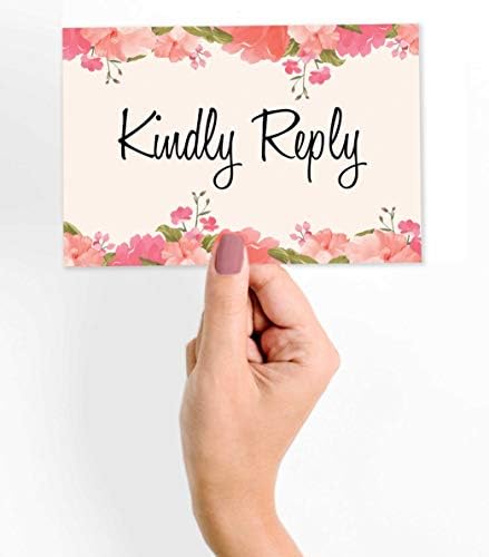 50 Blank RSVP Postcards Floral Print 4"X6" Response Cards,RSVP Reply Card for Wedding,Bridal Shower,Baby Shower - Image 2