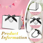 Locmeo 20 Sets Large Black and White Gift Bags with Thank You Tags - Image 3