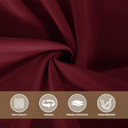sancua Round Tablecloth 90 Inch Fit 30-72 Inch Tables, 8 Pack Burgundy - Image 7