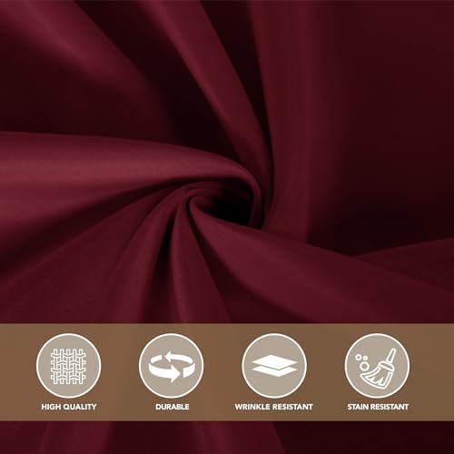 sancua Rectangle Tablecloths Table Cloth, 54x108 Inch 8 Pack, Burgundy - Image 7