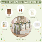 28Pcs Baby Shower Prizes for Game Winners 4 Sets Wooden Cheese Board Fork Butter Spreaders Towel Thank You Card and Gift Bags for Baby Shower Wedding Bridal Shower Favors Housewarming (Acacia, 4) - Image 2