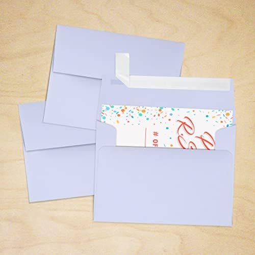 LUXPaper A2 Invitation Envelopes | Peel & Press | 4 3/8" x 5 3/4" | Lilac Purple | 80lb. Text | 250 Qty - Image 7
