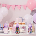 SiliFine 30 Pcs Baby Shower Favor Party Bottle Chug Game, Purple - Image 6