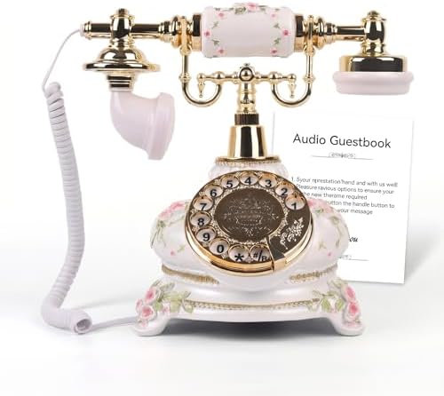Audio Guest Book Wedding Phone, FESTRING Retro Audio Guestbook(Floral by FESTRING