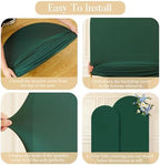 Hunter Green Arch Backdrop Cover 7.2FT 6FT Spandex Arch Covers Stretchy Backdrop Set of 2, Double-Layer Wrinkle Free Wedding Arch Stand Cover Party Backdrop Curtains for Baby Shower Birthday Party - Image 7