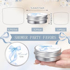 Nuanchu 50 Pieces Blue Bow Baby Shower Party Favors for Guests, Candles - Image 2