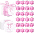 MTLEE 24 Sets Bright Pink Baby Shower Party Favors Small Bubble Candle by MTLEE
