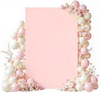 6.6FT x 4FT Light Pink Square Backdrop Arch Cover Double-Sided Spandex Arch Covers Fitted Wedding Arch Stand Cover Stretchy Backdrop for Balloon Arches Birthday Baby Shower Party Banquet Decorations by WishCare