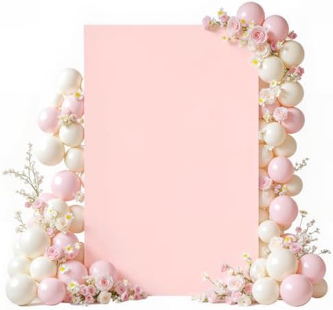6.6FT x 4FT Light Pink Square Backdrop Arch Cover Double-Sided Spandex Arch Covers Fitted Wedding Arch Stand Cover Stretchy Backdrop for Balloon Arches Birthday Baby Shower Party Banquet Decorations by WishCare