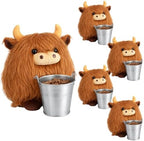 Tigeen 8 Pcs Mini Highland Cows Table Decor, 8 Inch Baby Shower Party Set by Tigeen