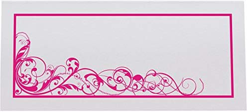 Scribble Vintage Swirl Printable Place Cards, Fuschia, Set of 150 (25 Sheet - Image 5