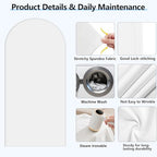 Hemmotop Stretchy White Arch Backdrop Cover Set of 3-7.2ft, 6.6ft, 6ft - Image 5