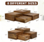 8 Pack Buffet Risers and Stands, Dessert Table Display Set with Mini Signs - Image 2