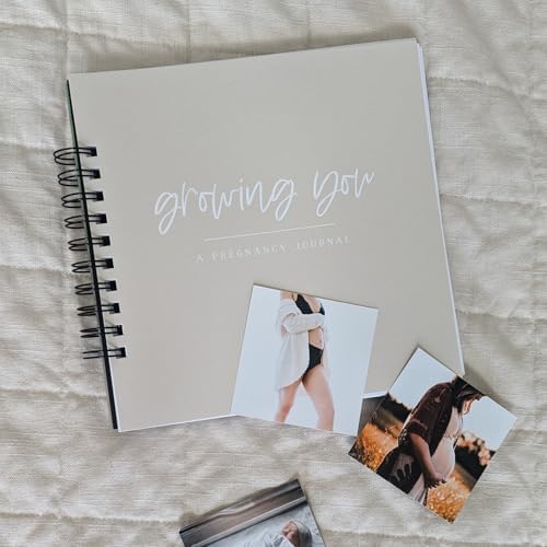 Nuts & Bolts Paper Co. Growing You Personalized Pregnancy Journal Memory Book - Record Pregnancy Memories and Moments with Your Baby Girl or Boy in this Photo Journal Scrapbook Album - Image 3