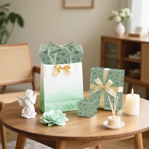 Green Tissue Paper, 20 Sheets 50 x 35cm Sage Green Leaf Tissue Wrapping Paper for Gift Wrapping DIY Crafts Birthday Wedding Baby Shower Supplies - Image 5