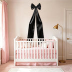 Large Black Bow Decor, Double Layer Satin 80x20 Inches - Image 5