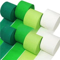 Crepe Paper Colorful Party Decorations Crepe Paper Streamers with Hanging Fringe Tinsel Curtain for Baby Shower Birthday Party Decor(8 pcs Green) by Unknown