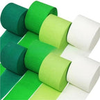 Crepe Paper Colorful Party Decorations Crepe Paper Streamers with Hanging Fringe Tinsel Curtain for Baby Shower Birthday Party Decor(8 pcs Green) by Unknown