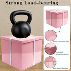 UoeRing 4 Pcs Large Gift Box Glossy Pink 12x12x11 Inch with Lid - Image 6
