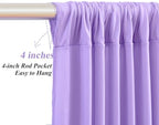 10x10ft Lavender Backdrop Curtains with Lights Photo Drapes Wrinkle Free Fabric Backdrop Curtain for Wedding Birthday Party Baby Shower Bridal Shower Home Party Background Decorations - Image 5